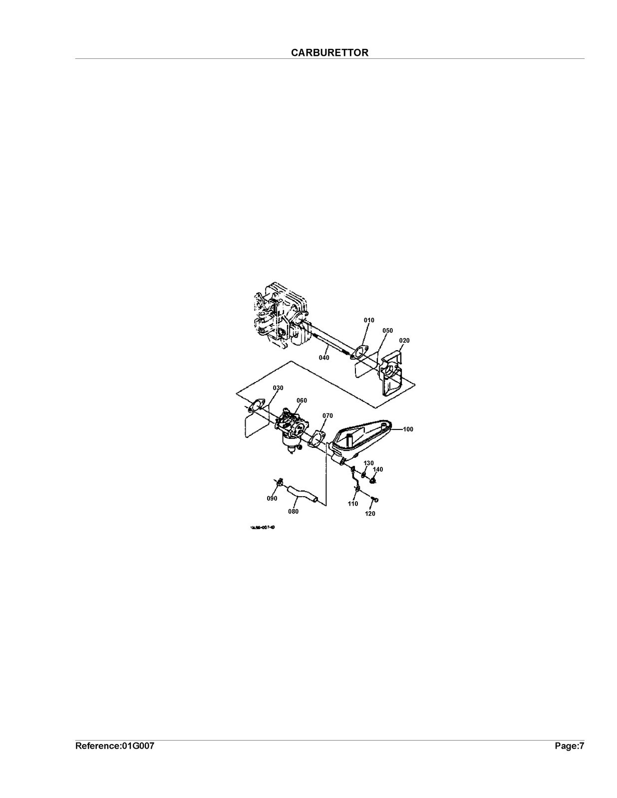 KUBOTA T1460 serial number 39999 and below Parts Manual BINDER – FRONT & BACK