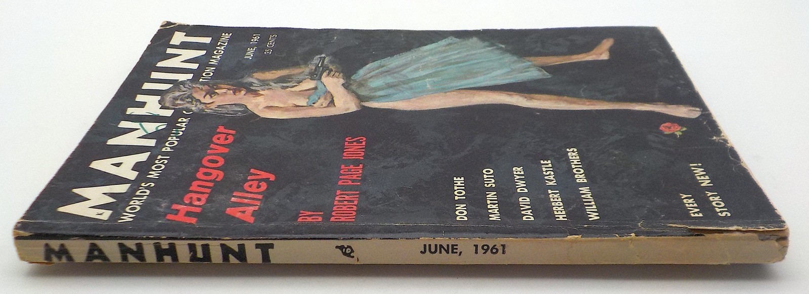 MANHUNT Detective Story Monthly Magazine June 1961