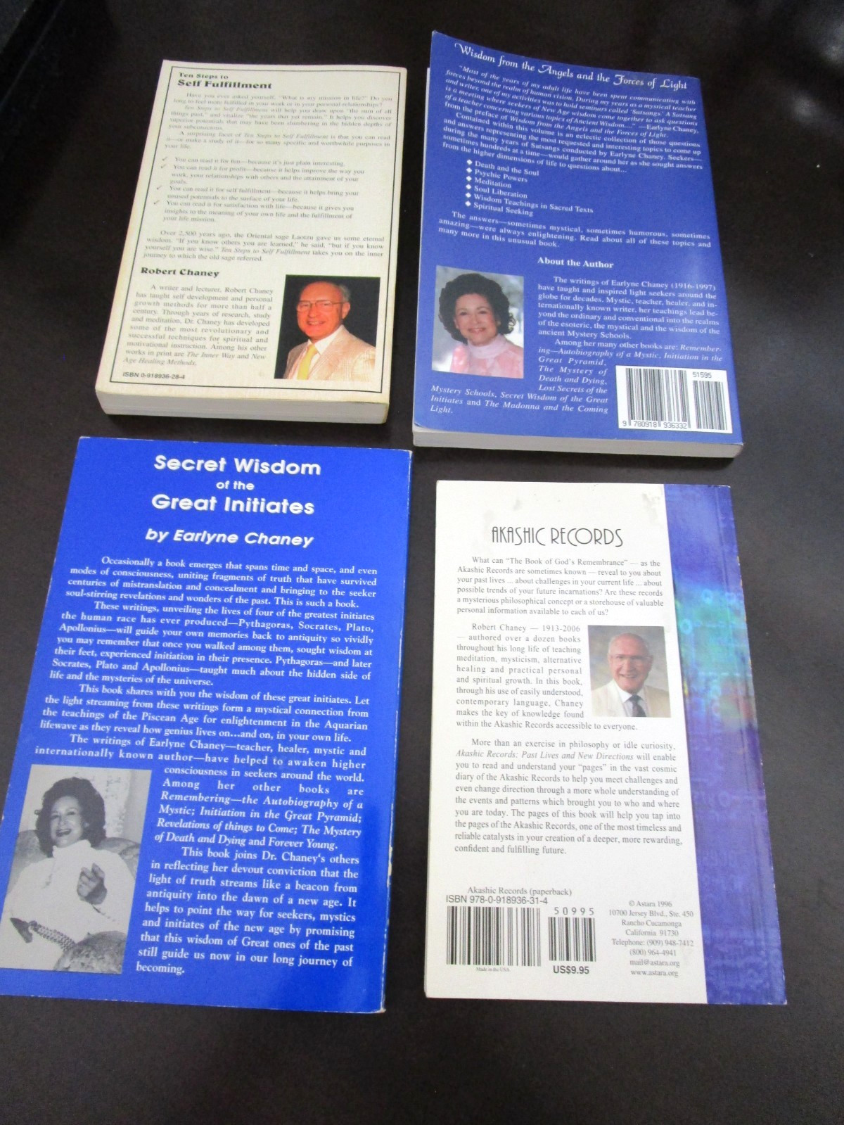Lot of 4 books by Robert Chaney and Earlyne Chaney – ASTARA Inc.