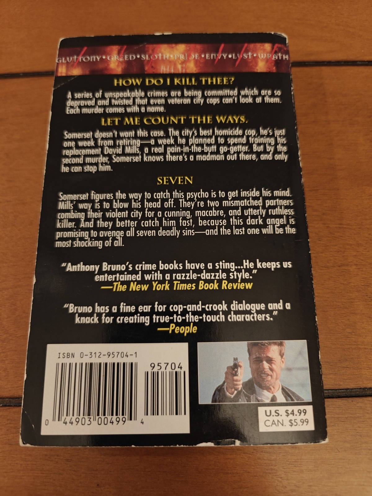 Seven by Anthony Bruno – Paperback Movie Novelization