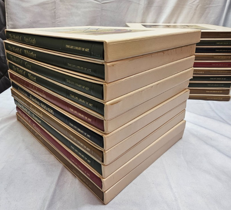 1967 Complete Set of 28 Time Life Library of Art Hardcovers w/Slip Covers-USED