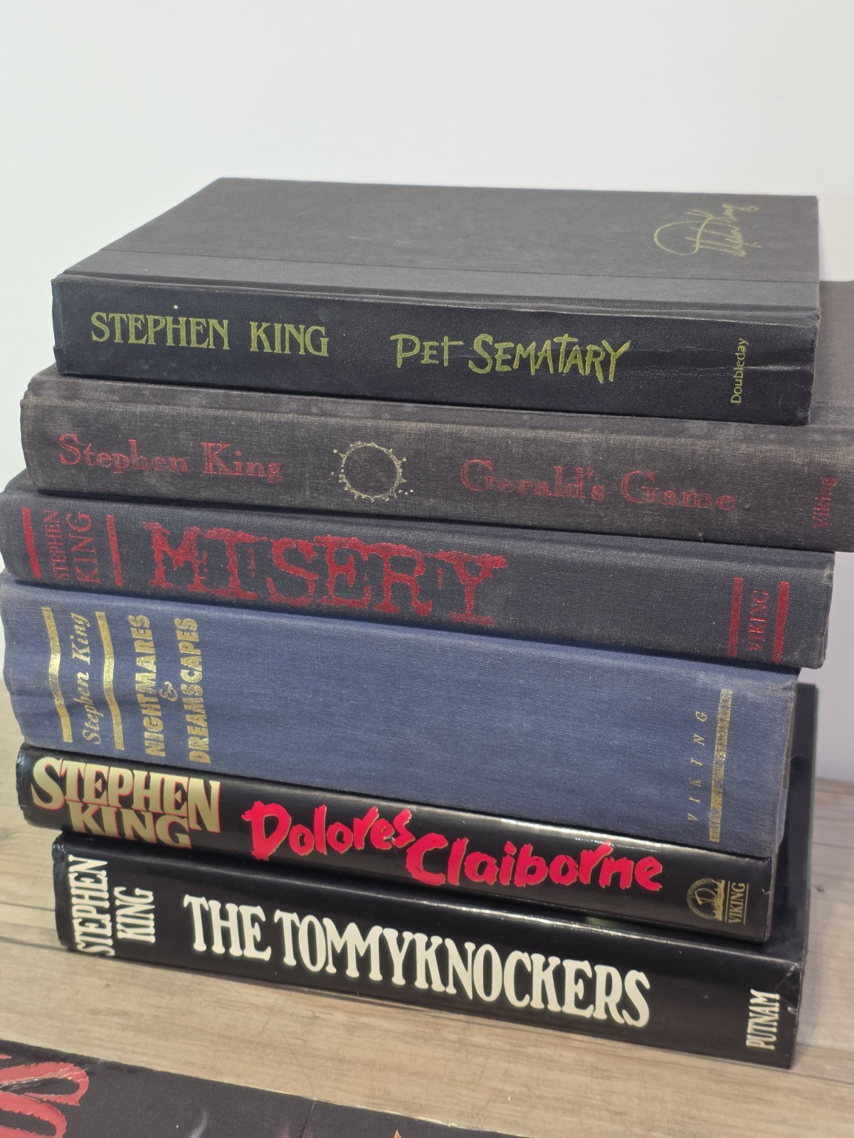 Stephen King 7 Book Lot Pet Sematary, Misery, Gerald’s Game, Tommyknockers