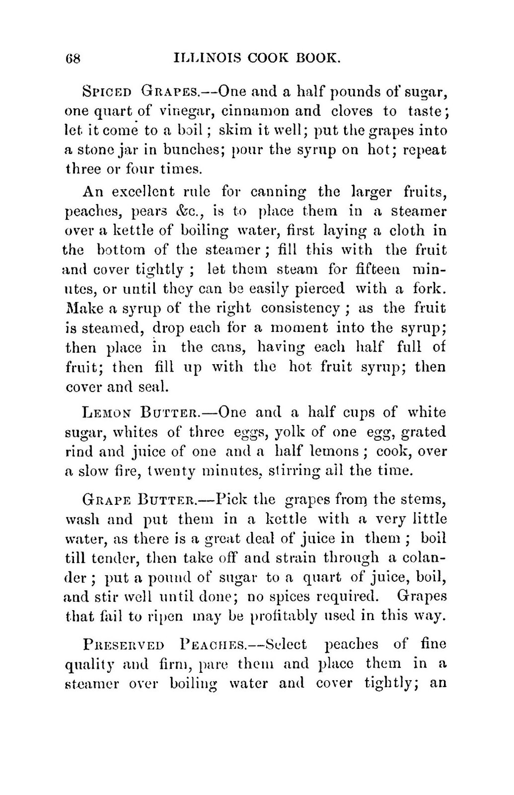“1881” The Illinois Vintage Cook Book 164 Pages