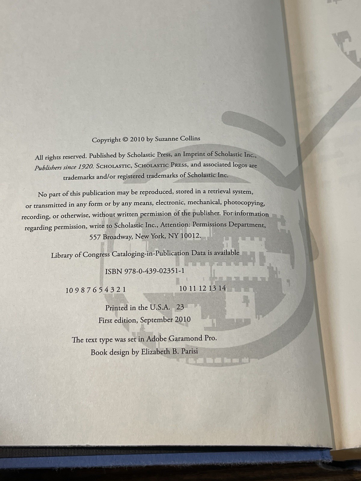 The Hunger Games Mockingjay Suzanne Collins 2010 HCDJ First Edition 1st Print