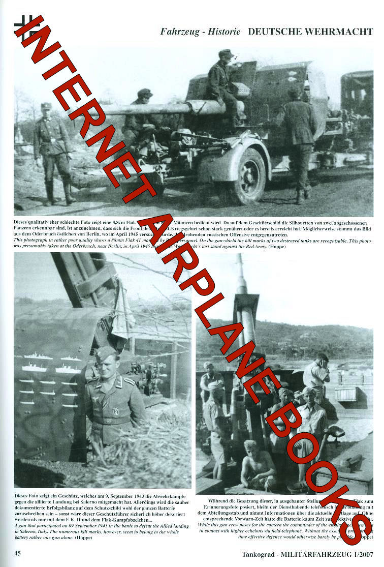 MILITAR FAHRZEUG 1/2007 GERMAN ARMORED VEHICLES_WW2 8.8cm FLAK_AUSTRIA PANZERGRE