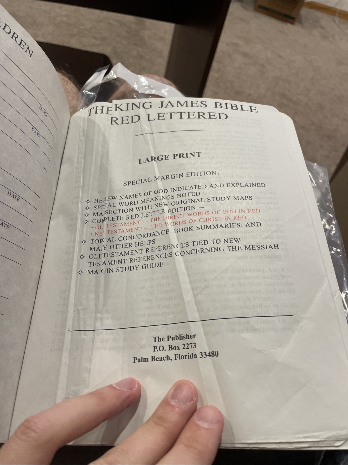 Word of God KJV (Purple) Large Print Easy Reading Margin Edition 1999