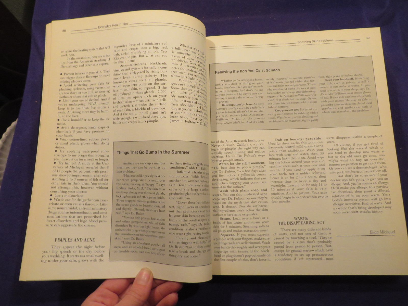 1988 EVERYDAY HEALTH TIPS; 2000 Health Hints Hardcover Book PREVENTION MAGAZINE