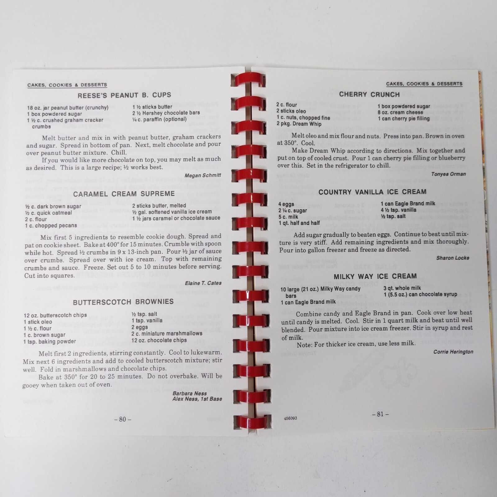 Regional Cookbook Germantown High School GHS Baseball Club Home Plate Spiral