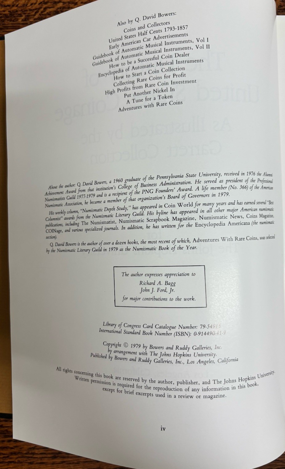 The History of United States Coinage As Illustrated by The Garrett Collection