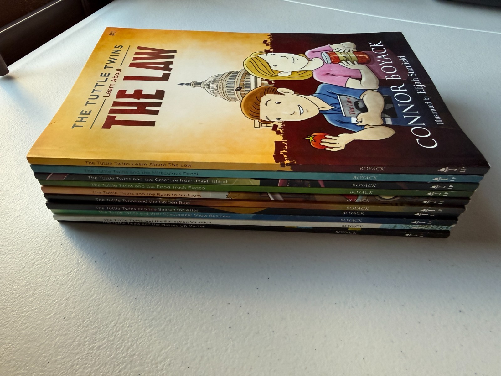 Lot Of 10 The Tuttle Twins Book Series # 1-8, 10, 11, Connor Boyack PB VG