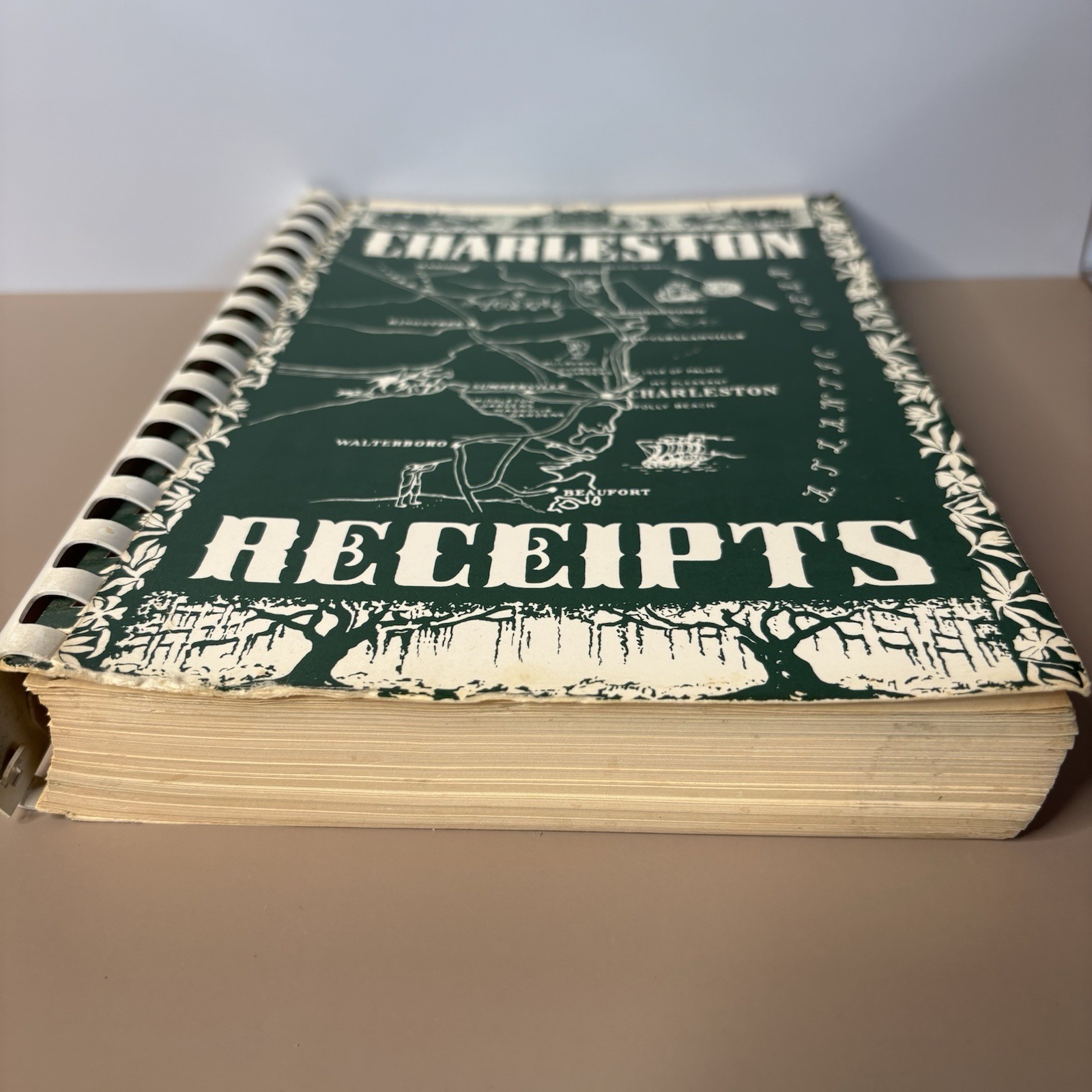 1950 Charleston Receipts Cookbook Vtg 1986 Reprint Junior League Spiral Southern
