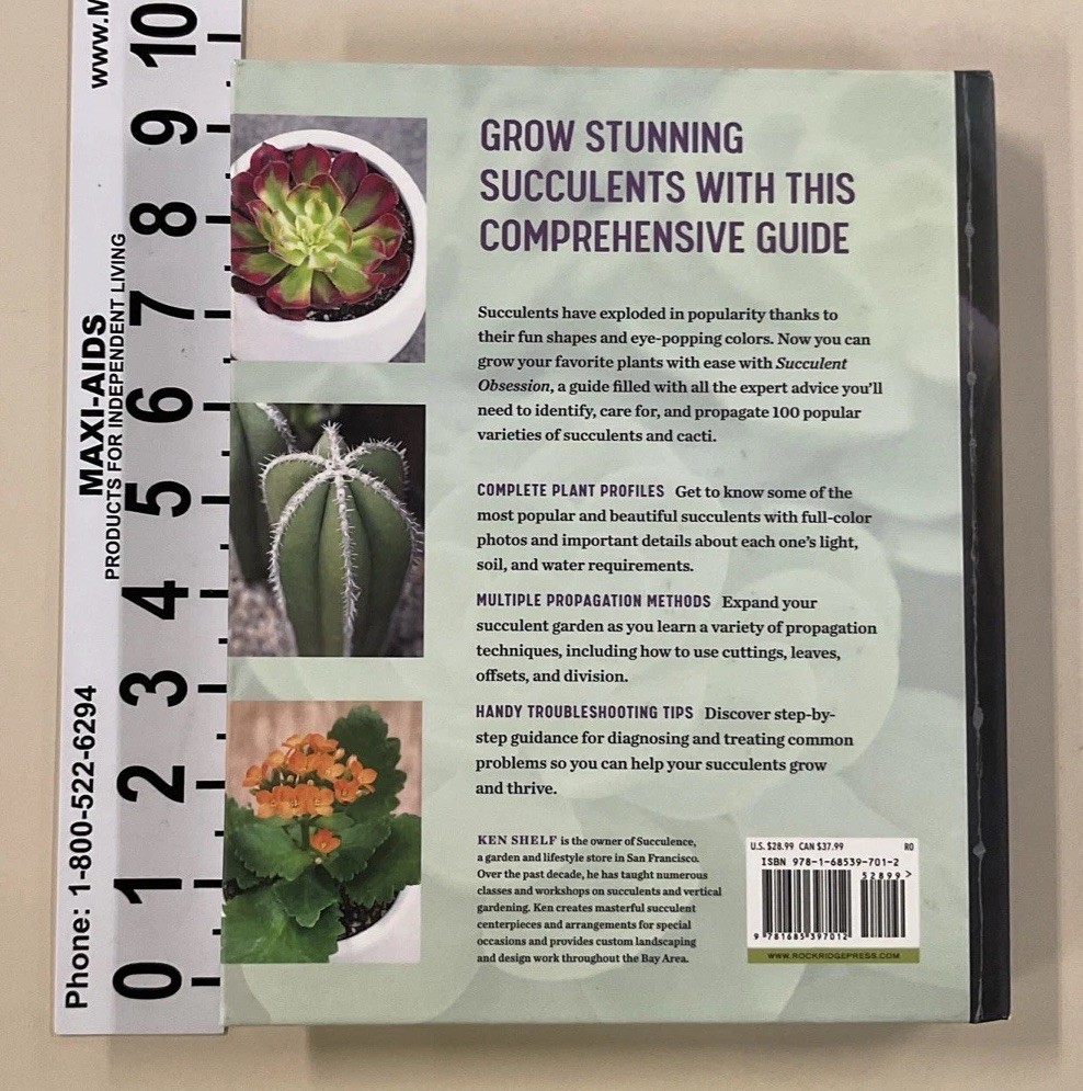 Succulent Obsession Complete Guide by Ken Shelf HC 2022 Rockridge Press