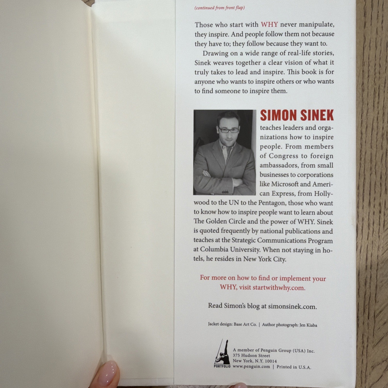 Start With Why Simon Sinek Hardcover Leadership Business Book Bestseller