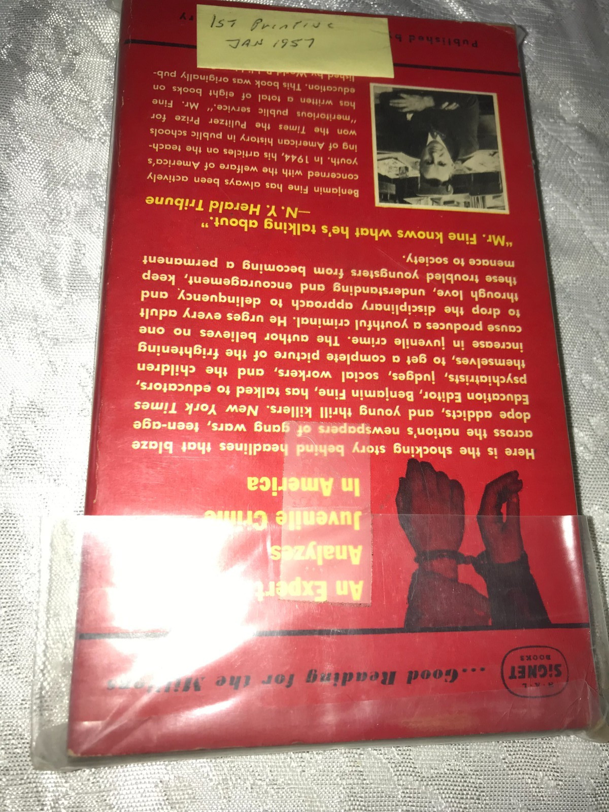 RARE Signet Book 1,000,000 DELINQUENTS Benjamin Fine PAPERBACK 1st Ed. 7″x4¼”