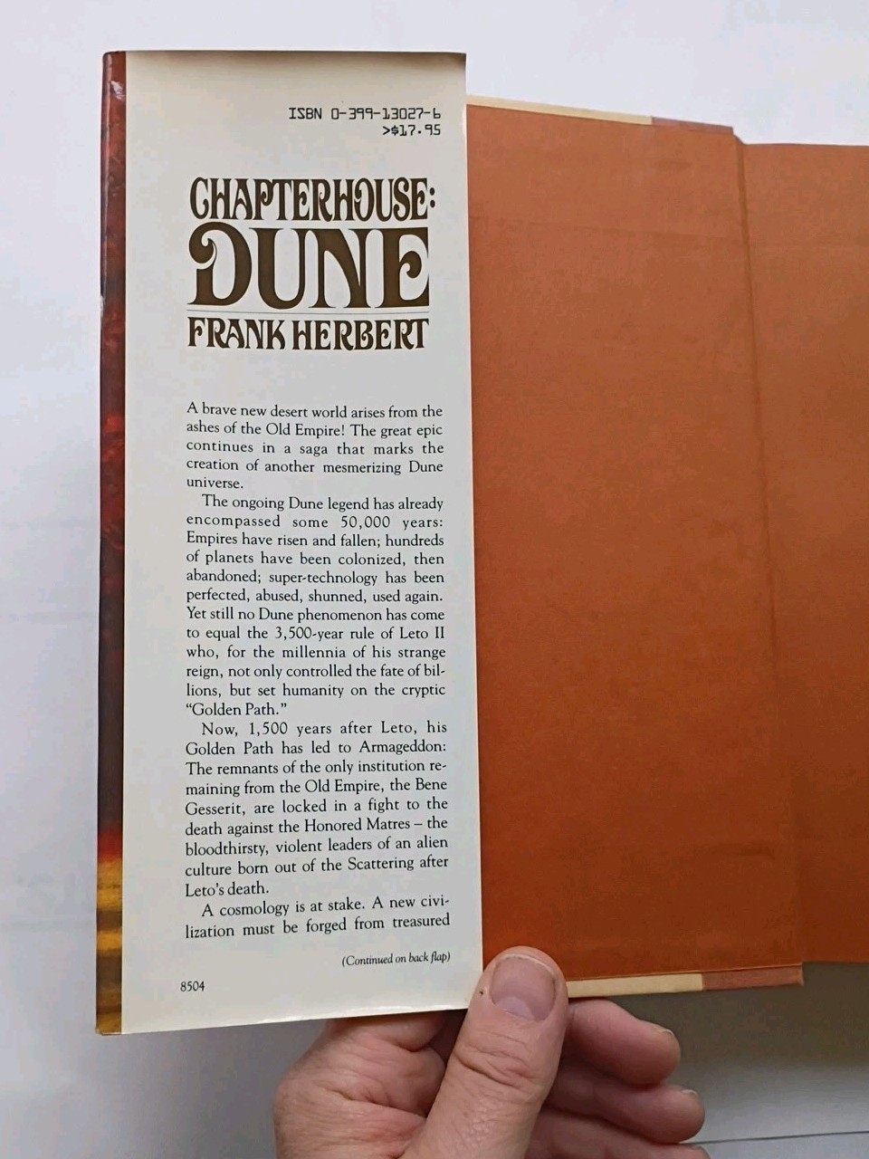 Chapterhouse Dune 1985 Frank Herbert Putnam HB – **1st Edition – 1st Printing**