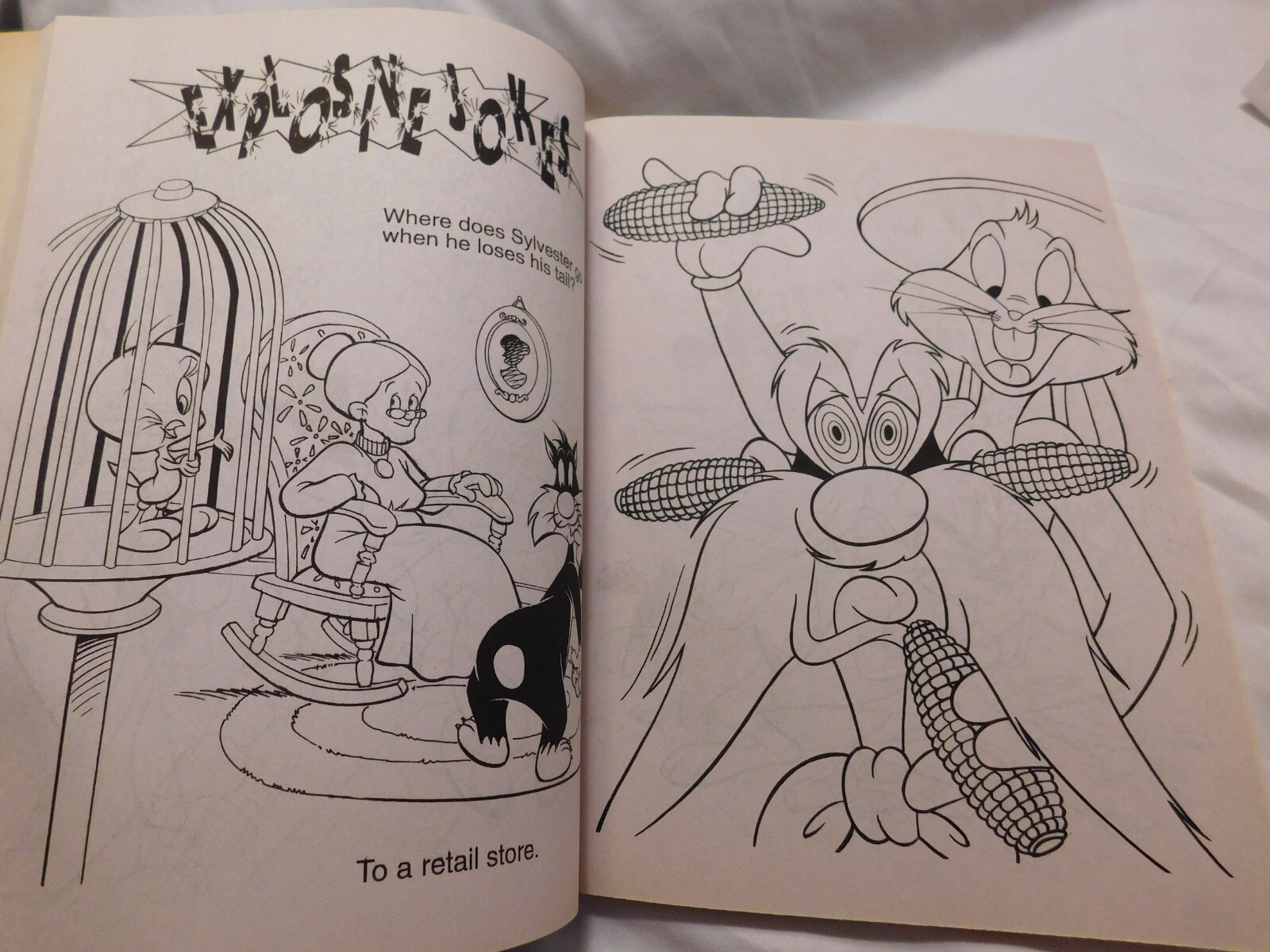 Looney Tunes Lewis and Bark Coloring & Activity Book 1996 Landoll’s Warner Bros.