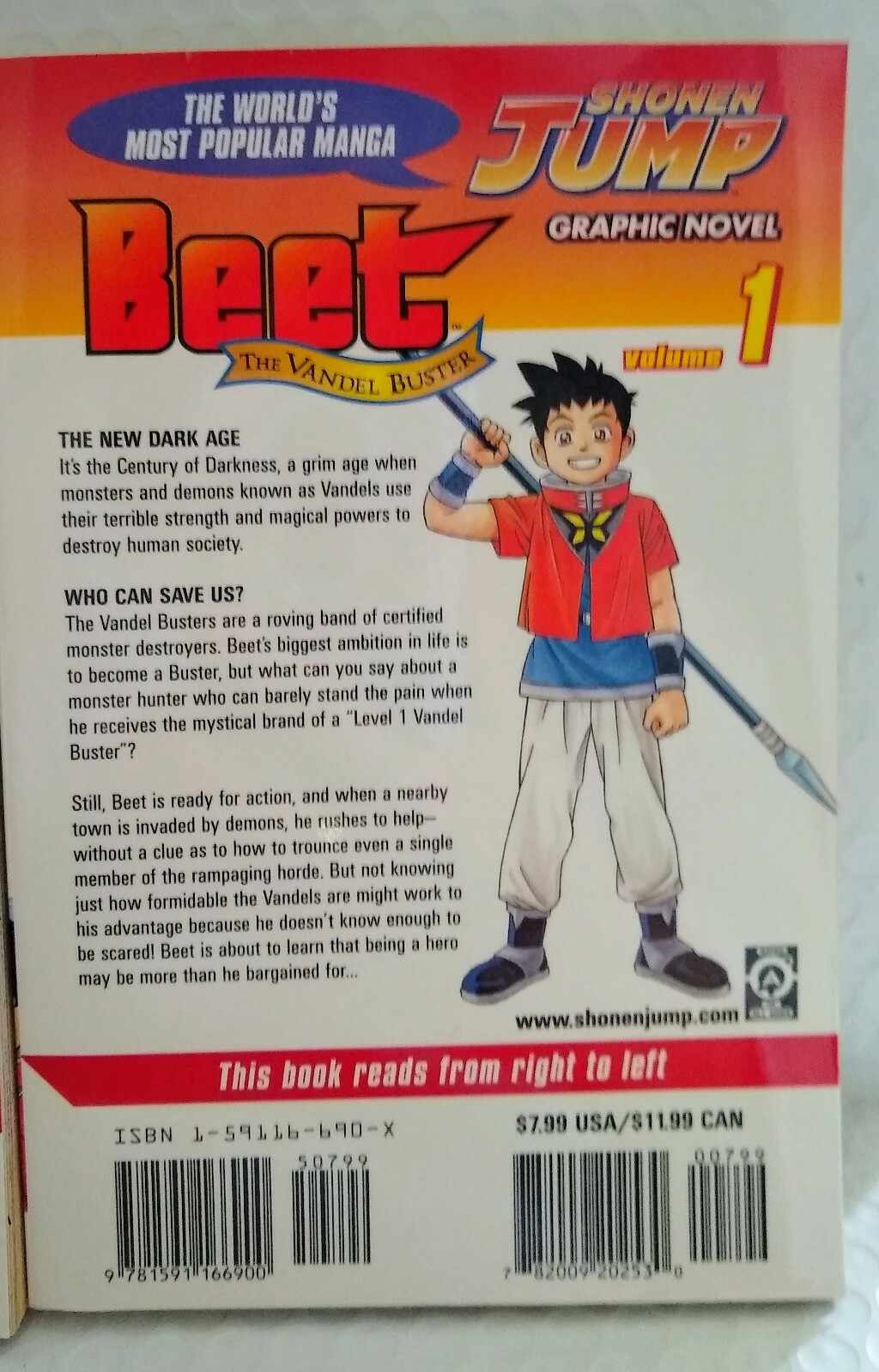 Lot of 3 BEET The Vandel Buster Shonen Jump Graphic Novels Paperbacks #1, 2 & 4