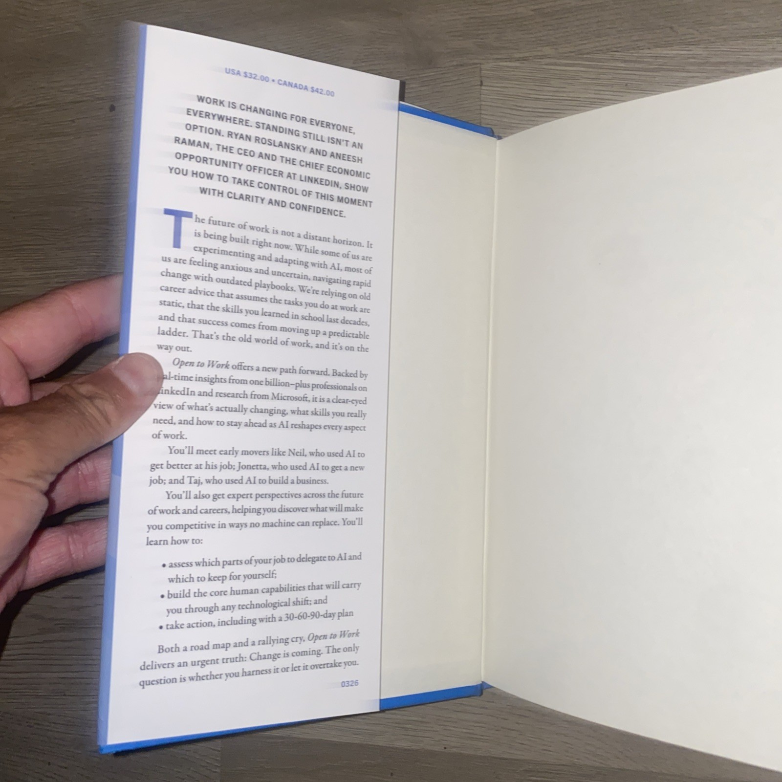 Open to Work How to Get Ahead in the Age of AI HC Book Ryan Roslansky
