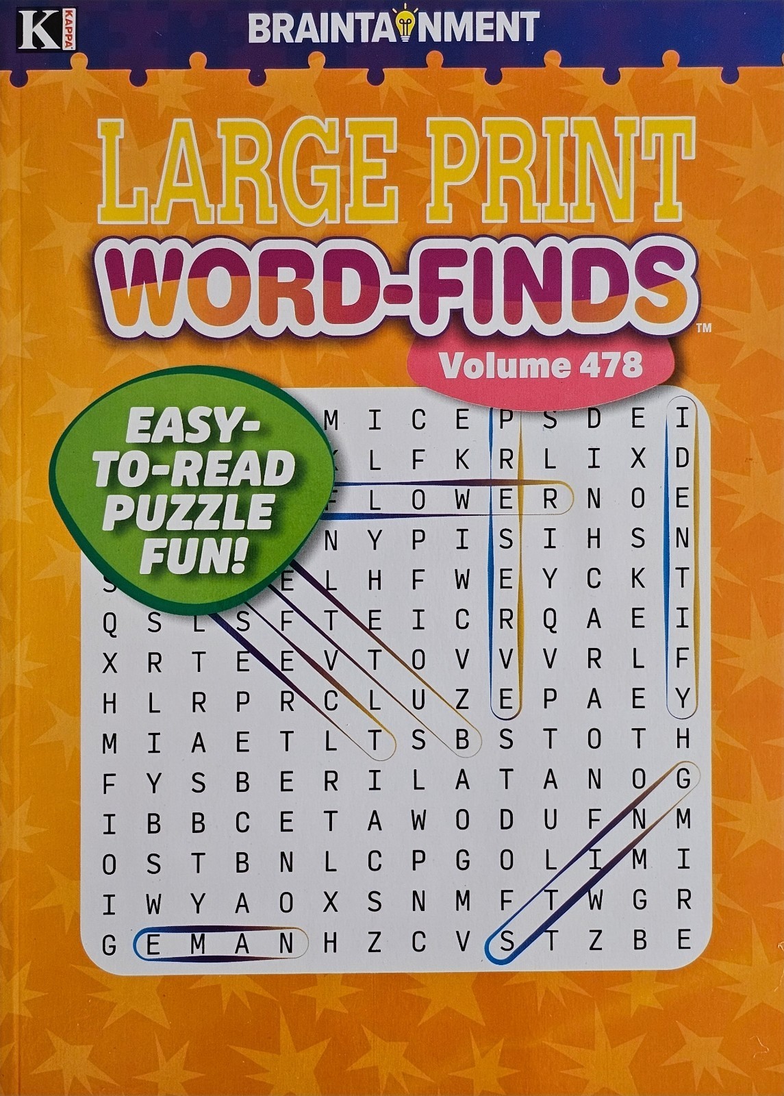 5 New Large Print Word-Finds Puzzle Books Kappa Games Vol #474-478 ~ Search,Hunt