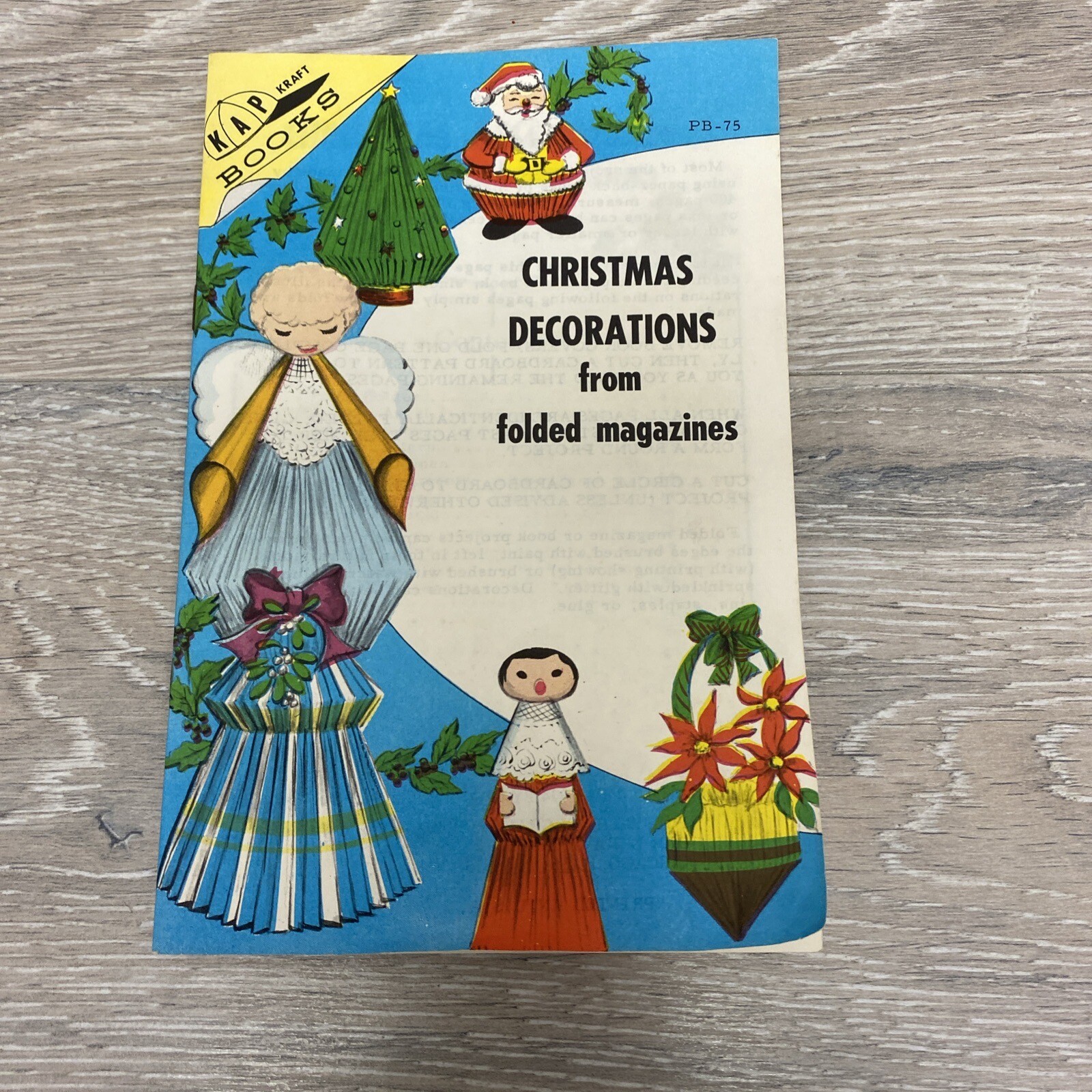 Vintage Kap Kraft Books Christmas Decorations Indian Crafts Coffee Can Lot of 3