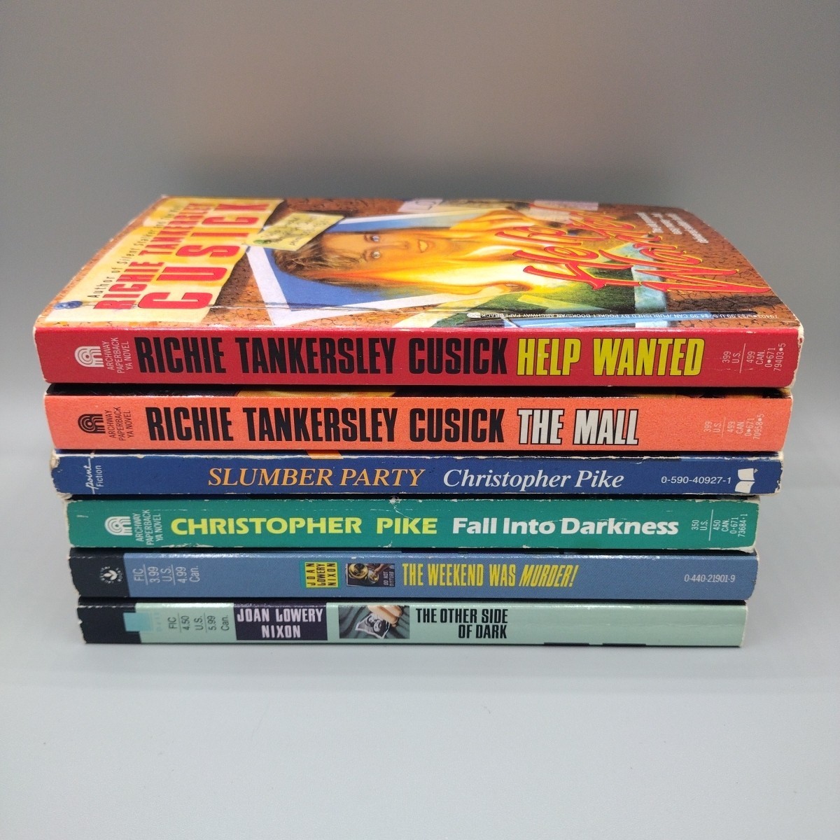 Lot of 6 Vintage Horror Paperbacks Christopher Pike Richie Tankersly Joan Lowery