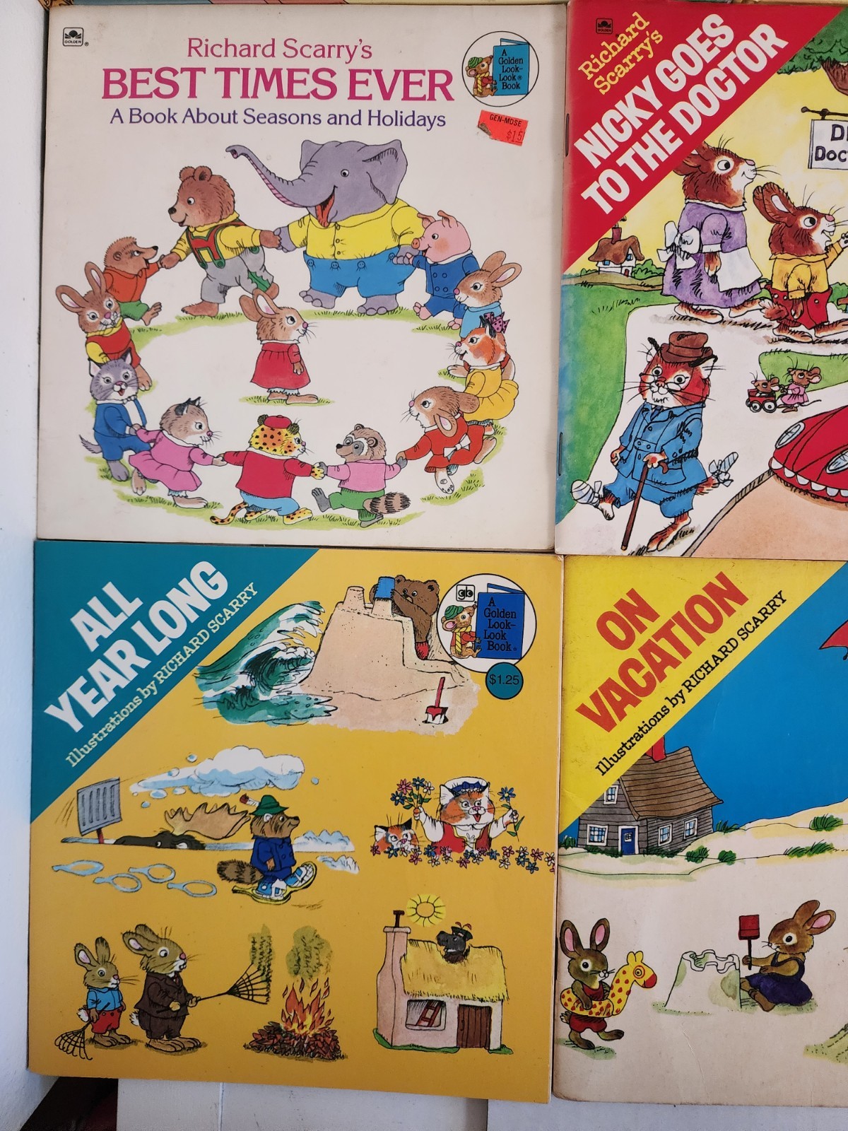 Lot 14 Richard Scarry Picture Books Golden Books Busy Busy Town Storybooks
