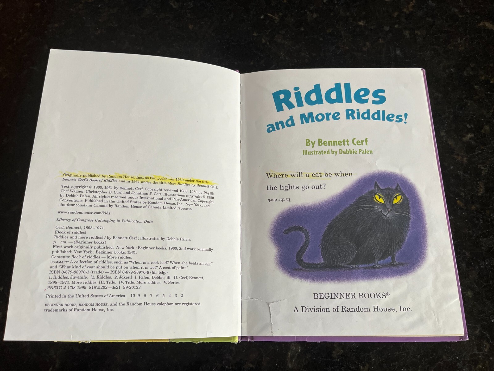 Riddles and more riddles by Bennett Cerf Seuss Beginner Book HC 6.75″x9.25″ #1