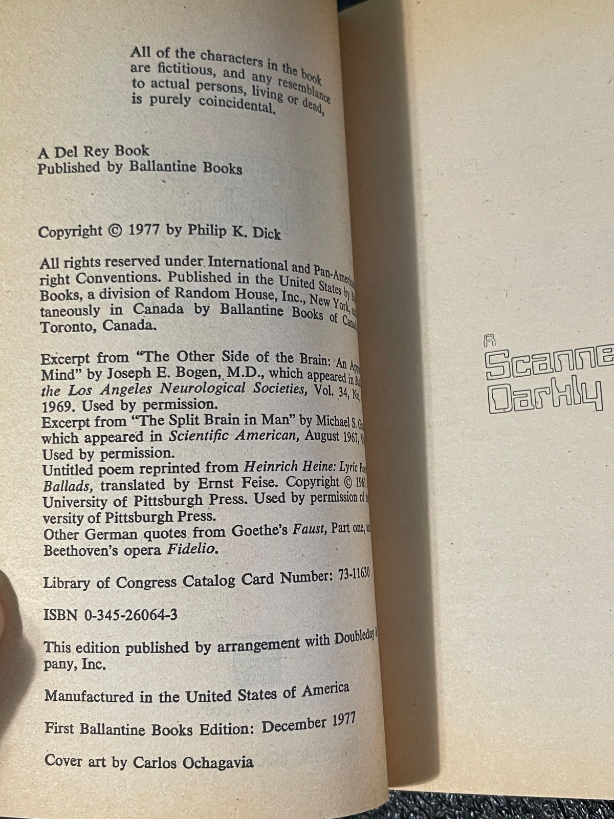 VTG SCIFI PB Philip K Dick A Scanner Darkly Drug Culture Speculative Fiction PKD