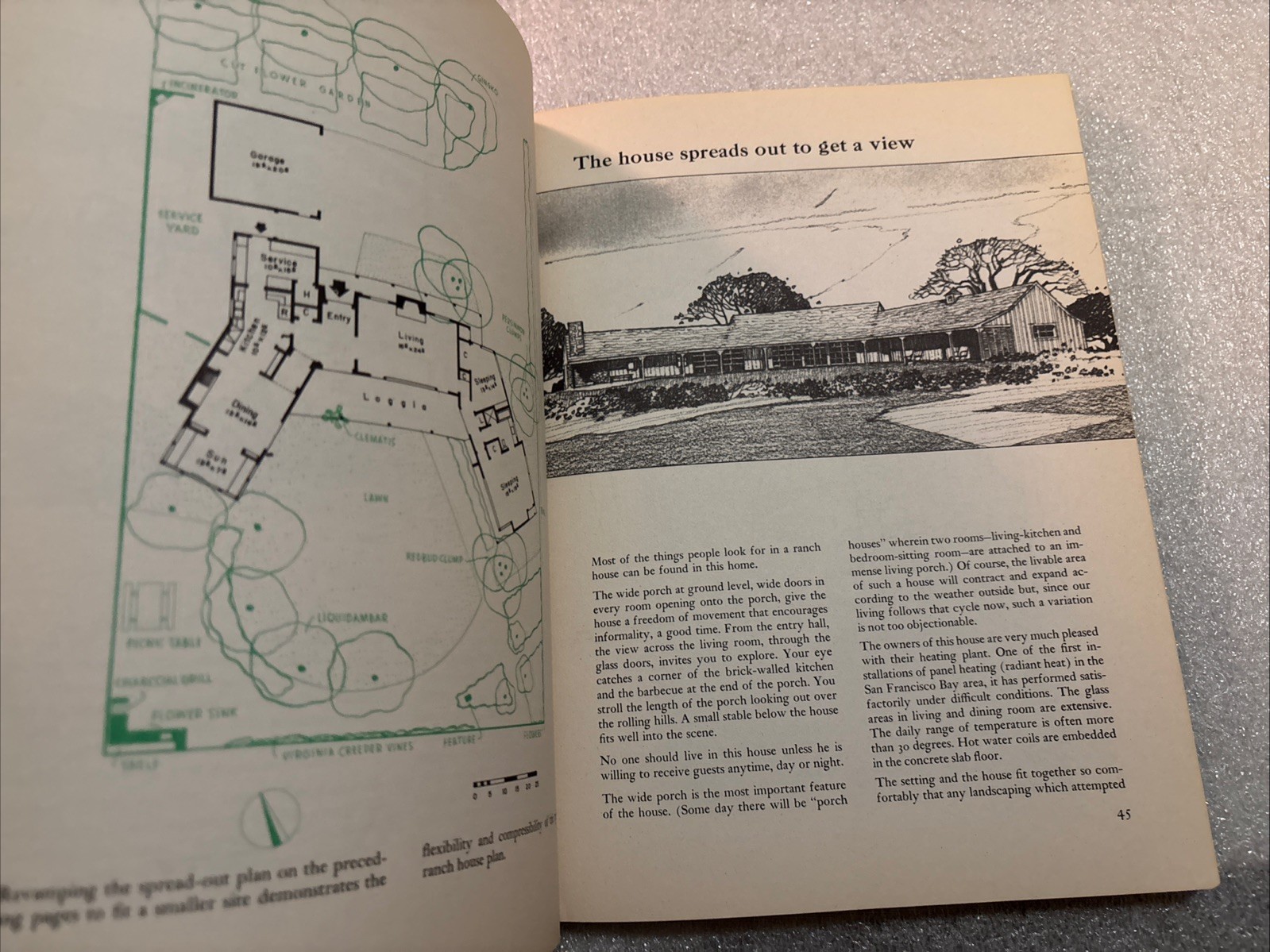 Western Ranch Houses by Sunset Magazine & Cliff May / 1955 5th Printing HC Book
