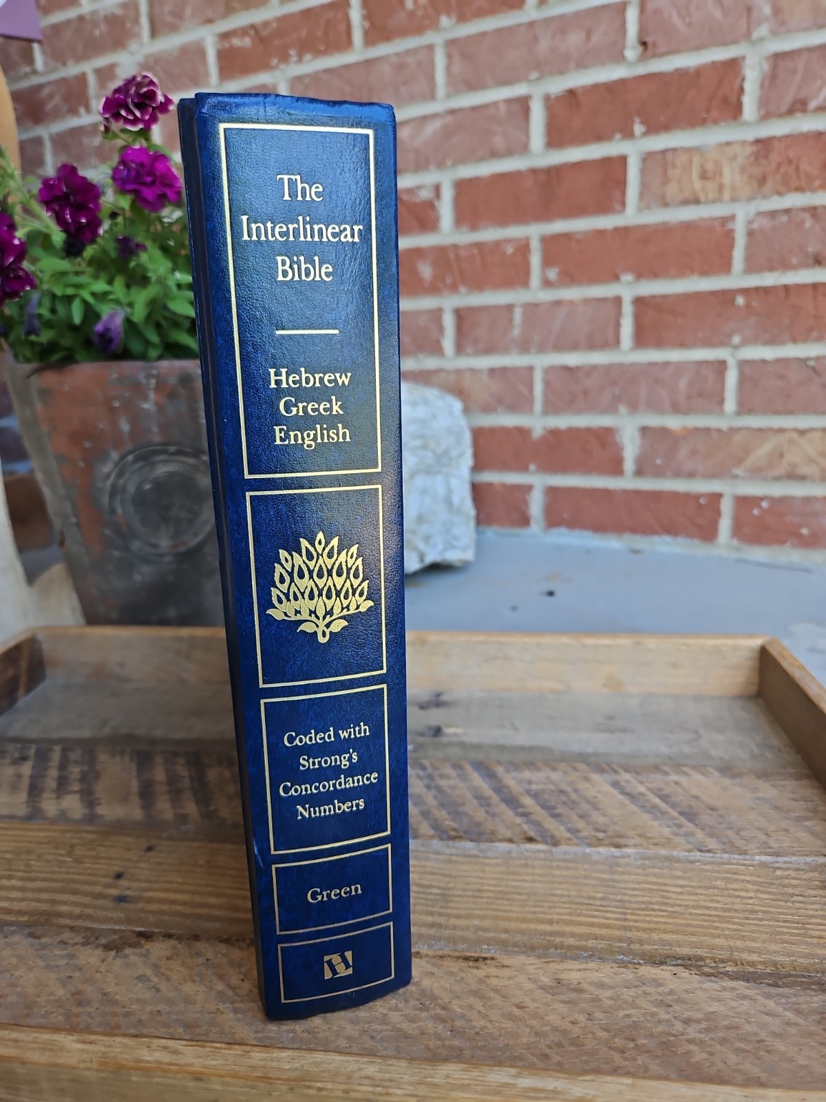 VG+! The Interlinear Bible: Hebrew Greek English by Jay P. Green Navy Hardcover