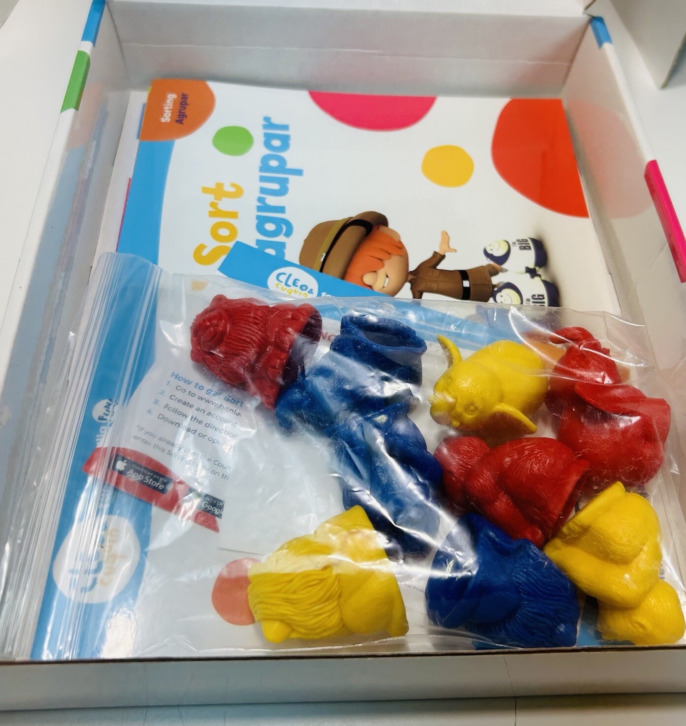 Cleo & Cuquin Family Fun 3D Shapes Math Kit And App Hitn Hispanic Sorting Pre-K