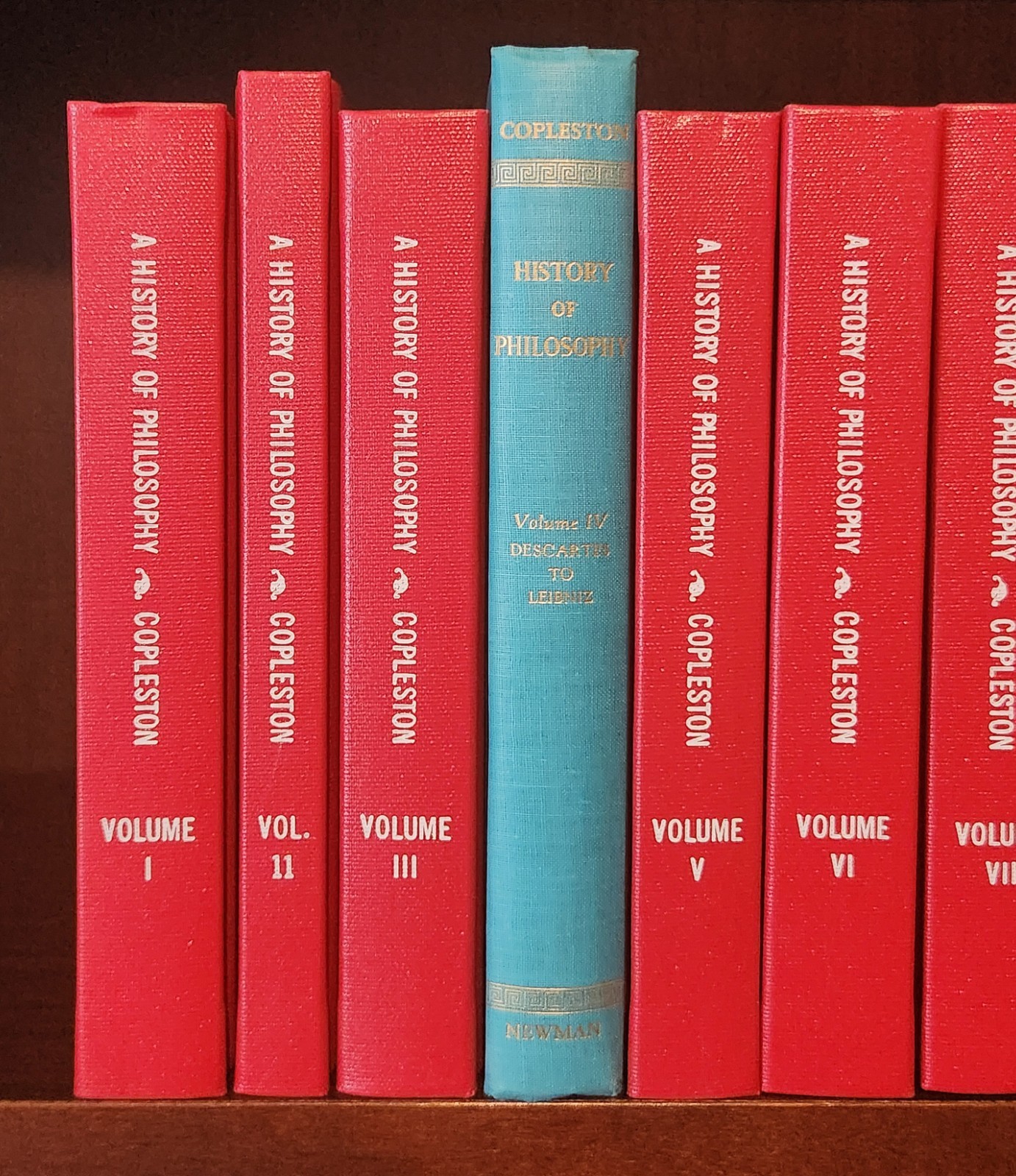 A HISTORY of PHILOSOPHY Frederick Copleston Vol 1-10 SET LOT but Mixed edition