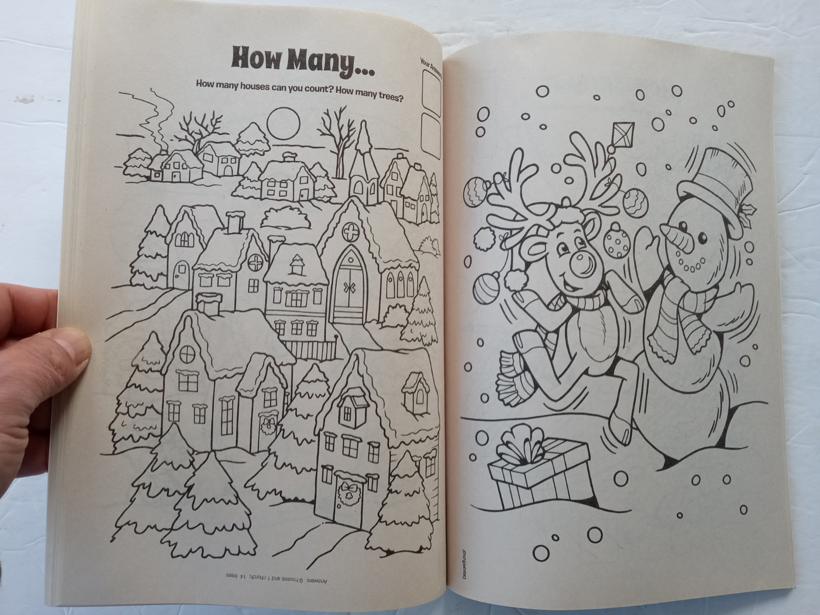 Colortivity Christmas Holiday Coloring and Activity Book Frosty Fun DREAMTIVITY