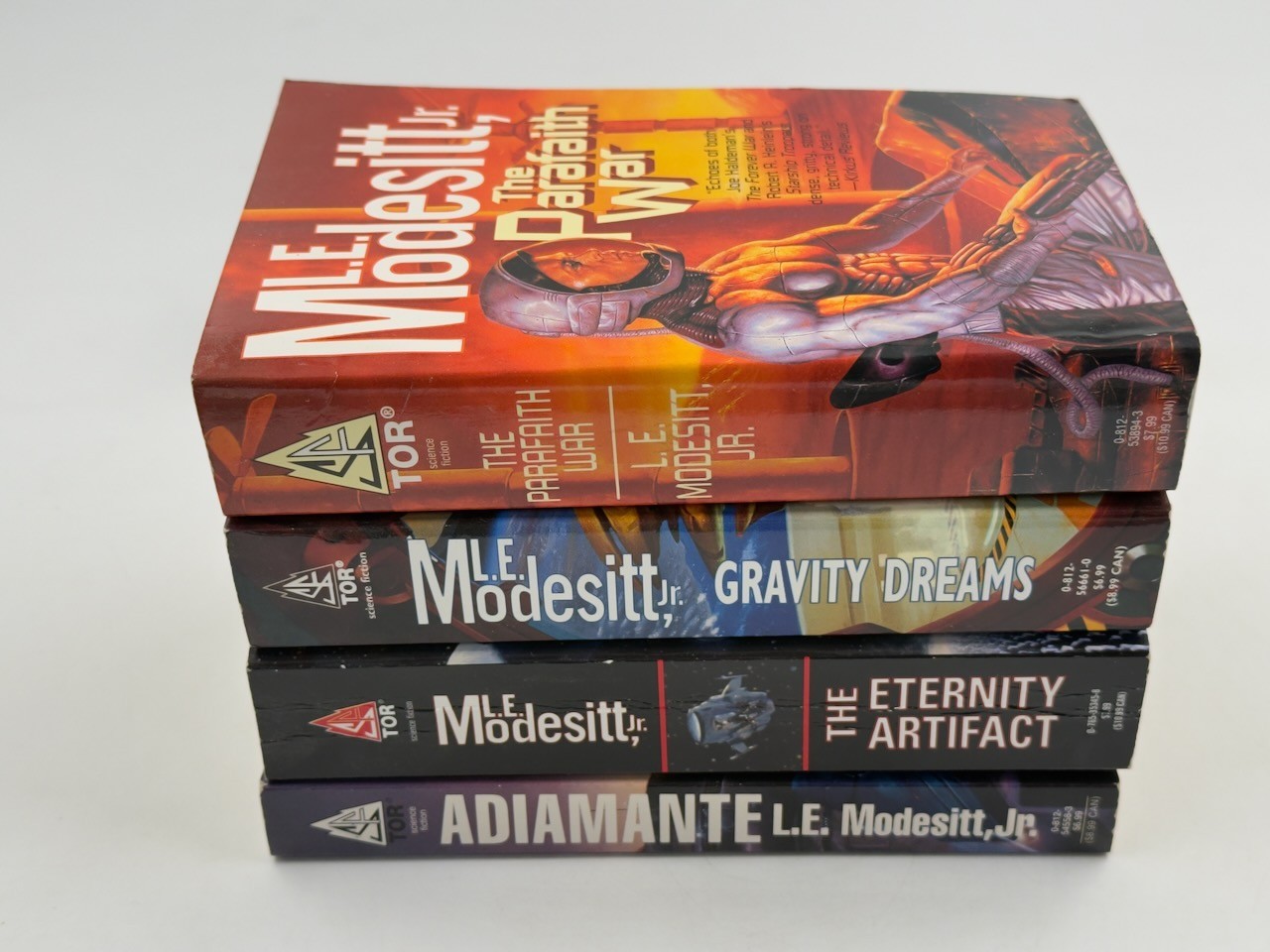 L.E. Modesitt, Jr. Sci-Fi Tor FE 4 PB Lot 1990s – 2000s Vintage
