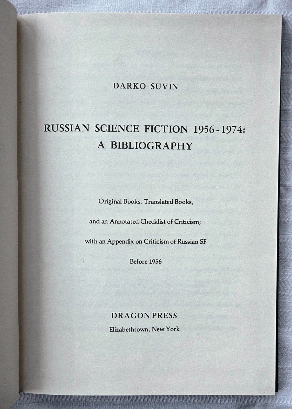 Rare Privately Printed Book Bibliography of Postwar Russian Science Fiction