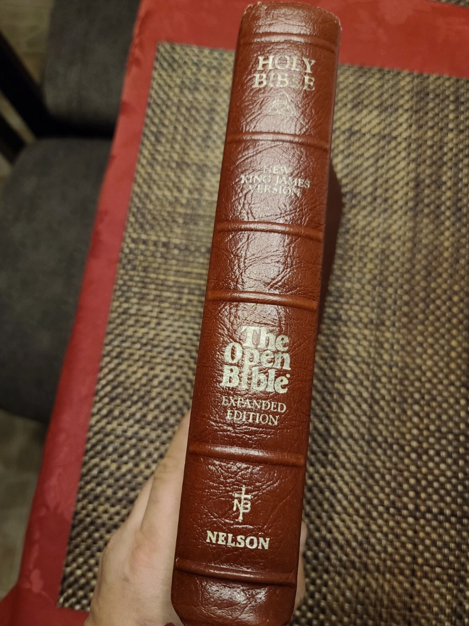 NKJV Open Bible Large Print Genuine Leather Extended Edition 10th Anniversary