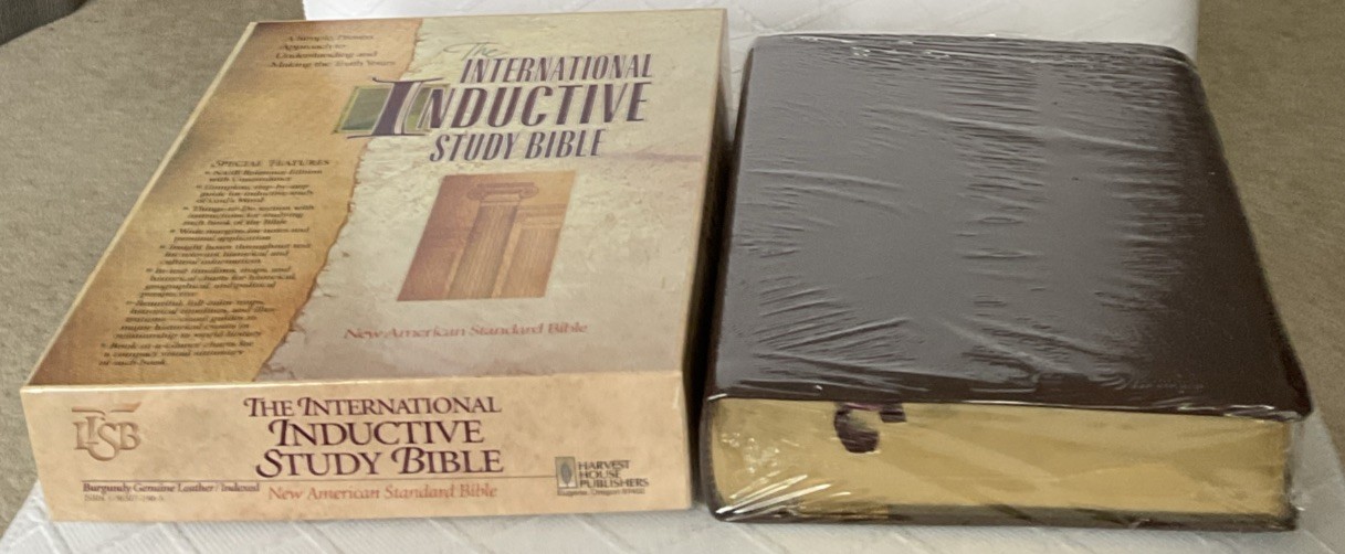 The International Inductive Study Bible NASB Burgundy Genuine Leather Brand New