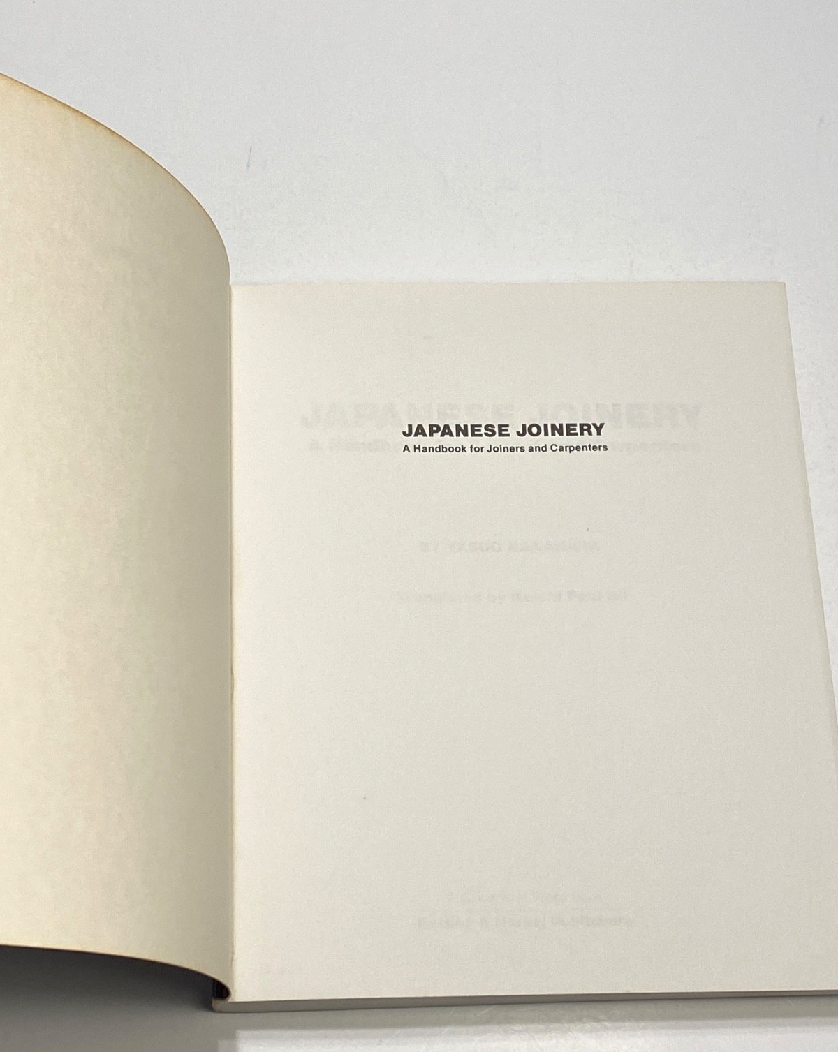 Japanese Joinery : A Handbook for Joiners and Carpenters by Yasuo Nakahara…