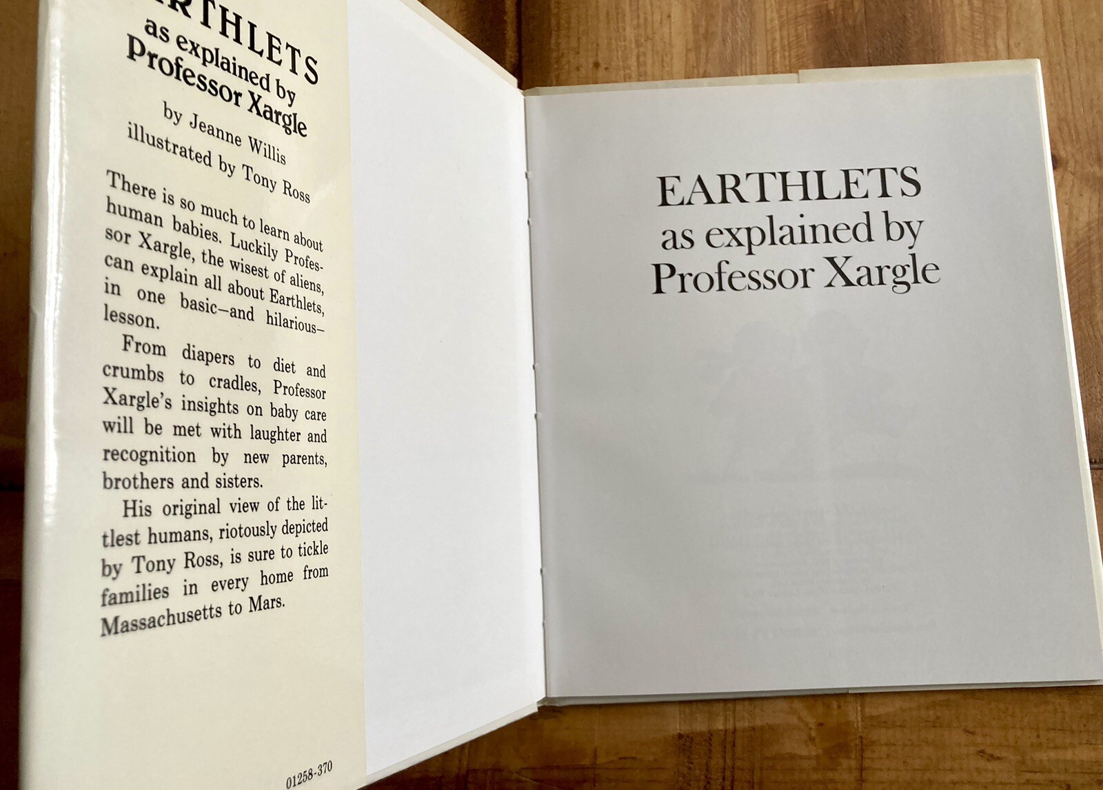 EARTHLETS by JEANNE WILLIS & TONY ROSS 1988 FIRST PRINT HC/DJ ILLUSTRATED FUNNY