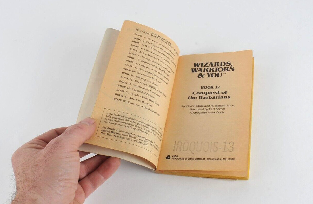 Wizards Warriors & You Book #17 Conquest Of The Barbarians First Printing 1986