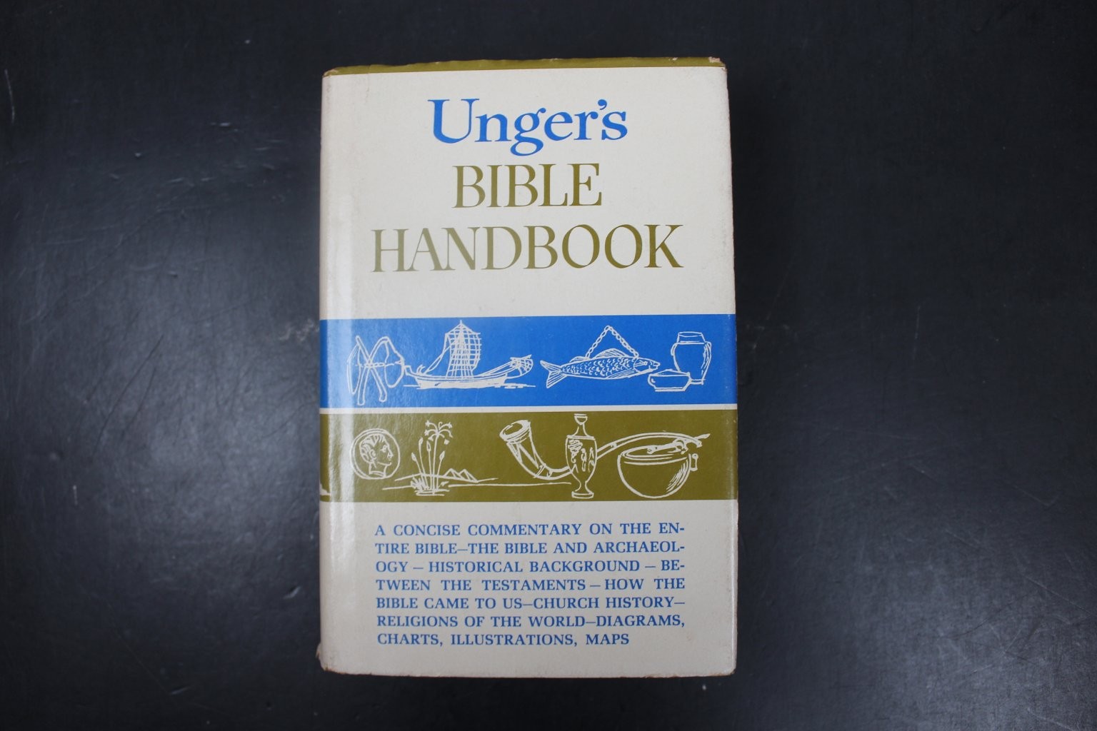 Unger’s Bible Handbook Merrill F. Unger 1966 First Edition Moody Press HCDJ