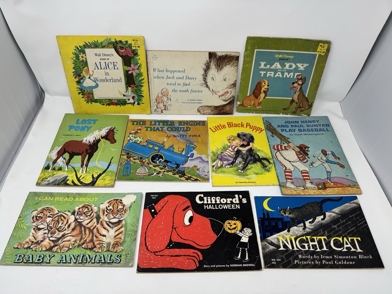 10 Childrens Books VTG 60s-70s Lot Scholastic Troll Xerox Golden Press Readers