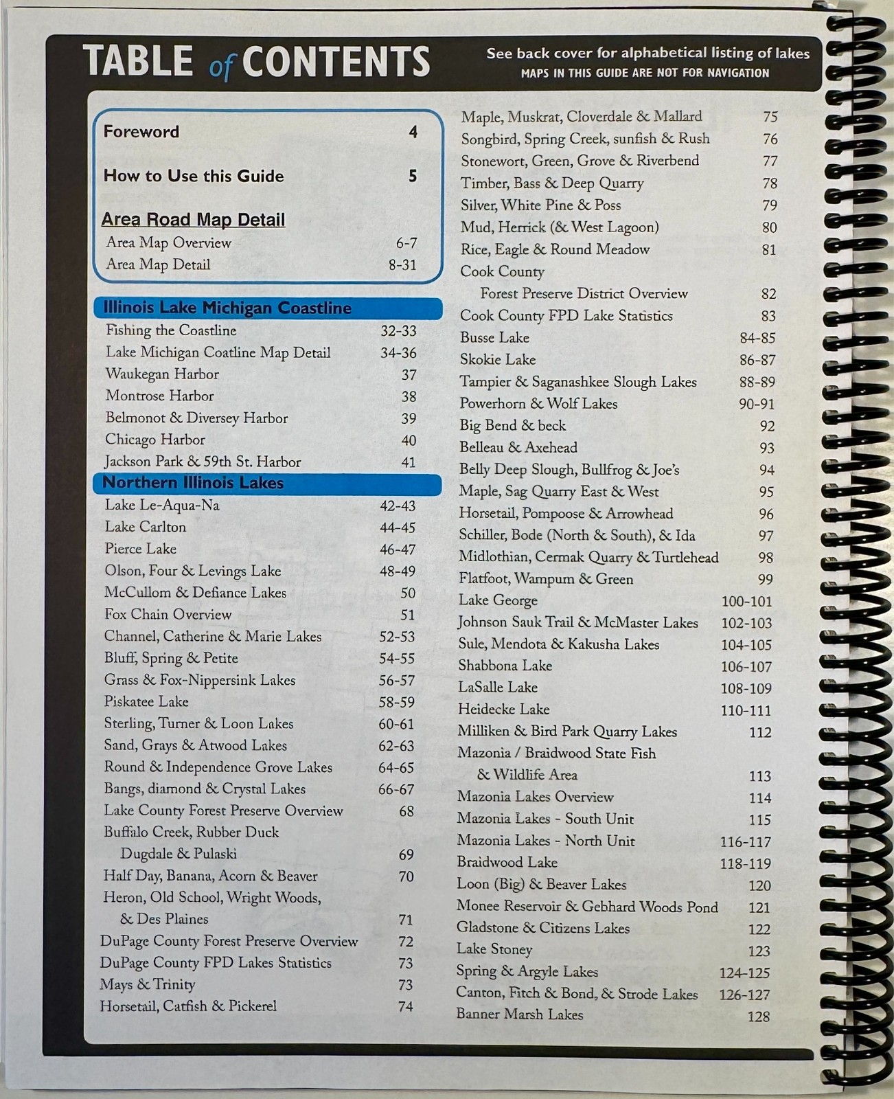 Northern Illinois Fishing Map Guidebook