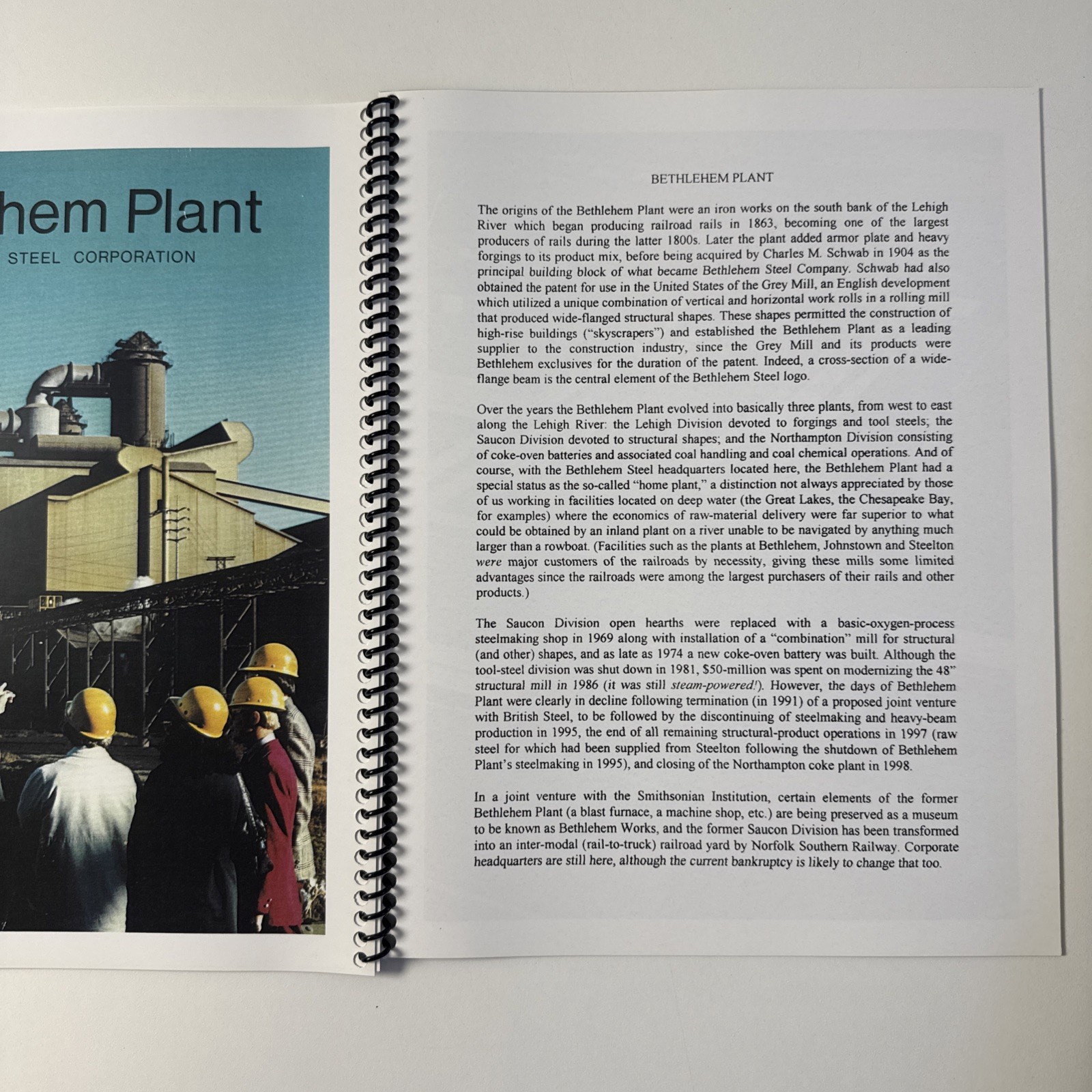The Bethlehem Steel Corporation History 1904-2002 by Joseph G. Streamer