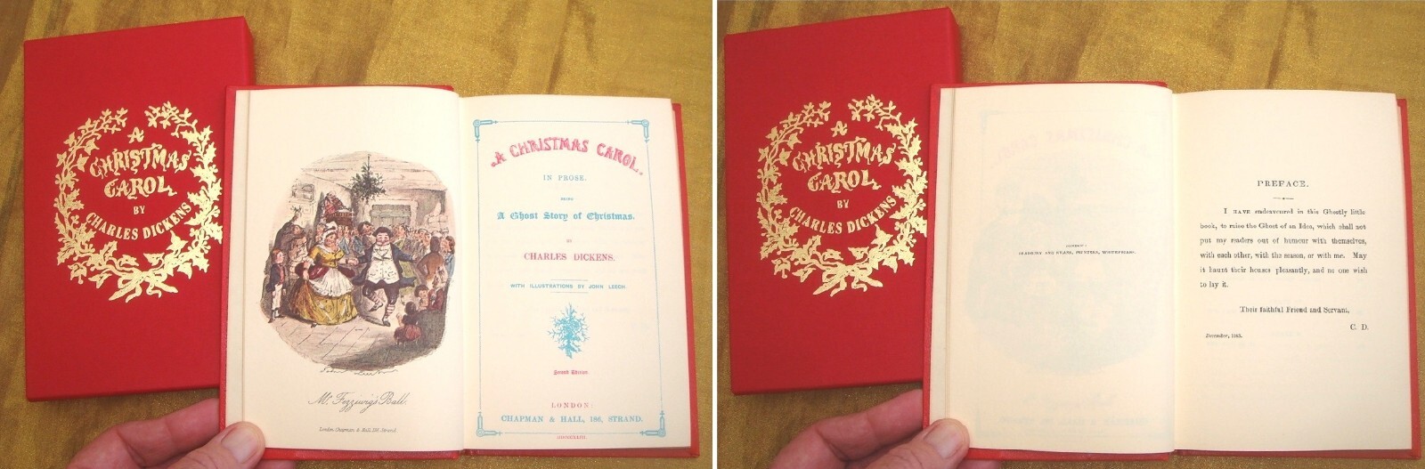 A CHRISTMAS CAROL Charles Dickens Fine Facsimile Edition & Slipcase – Gilt Edges