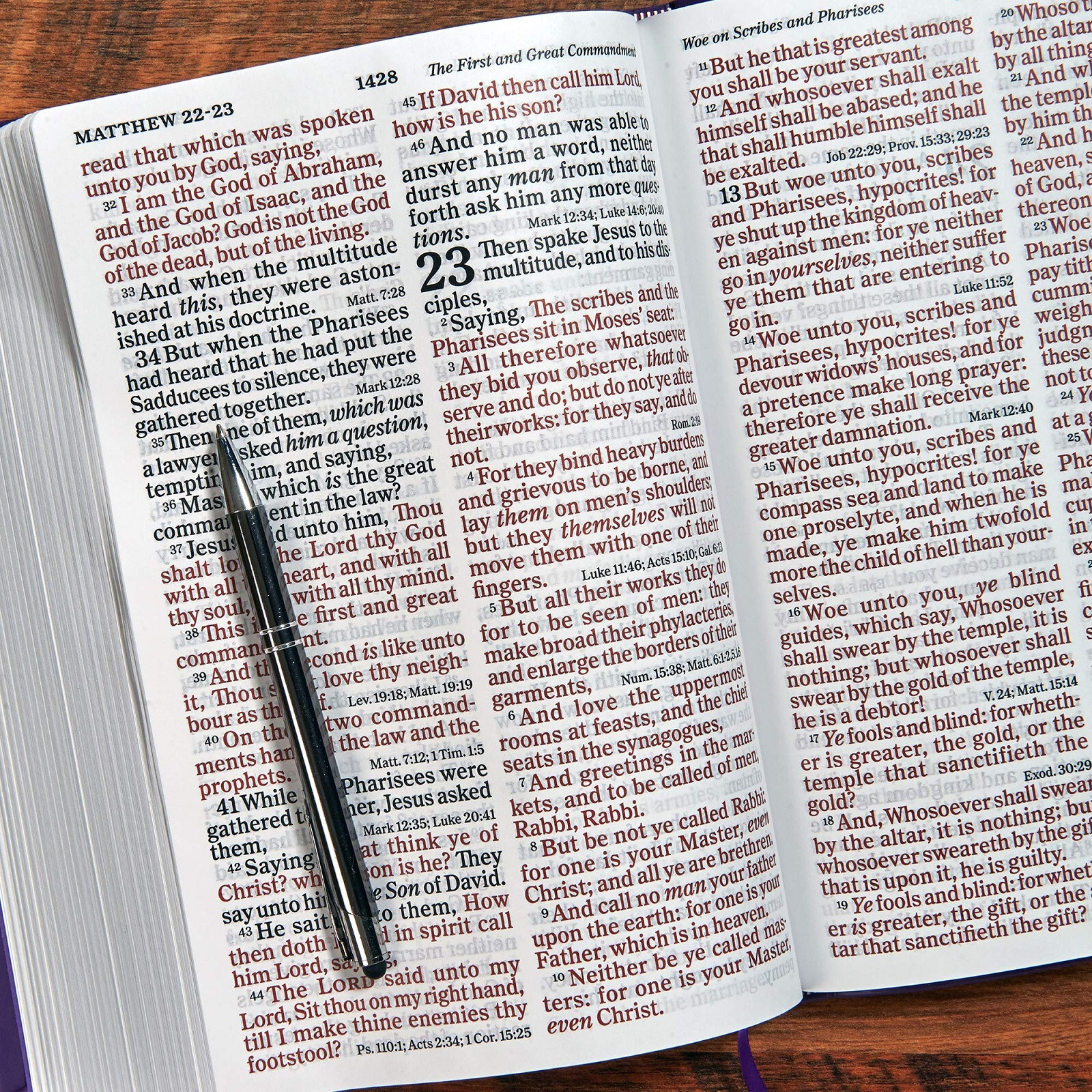 KJV Super Giant Print Refer. Bible Purple LeatherTouch BRAND NEW in Shrink Wrap!