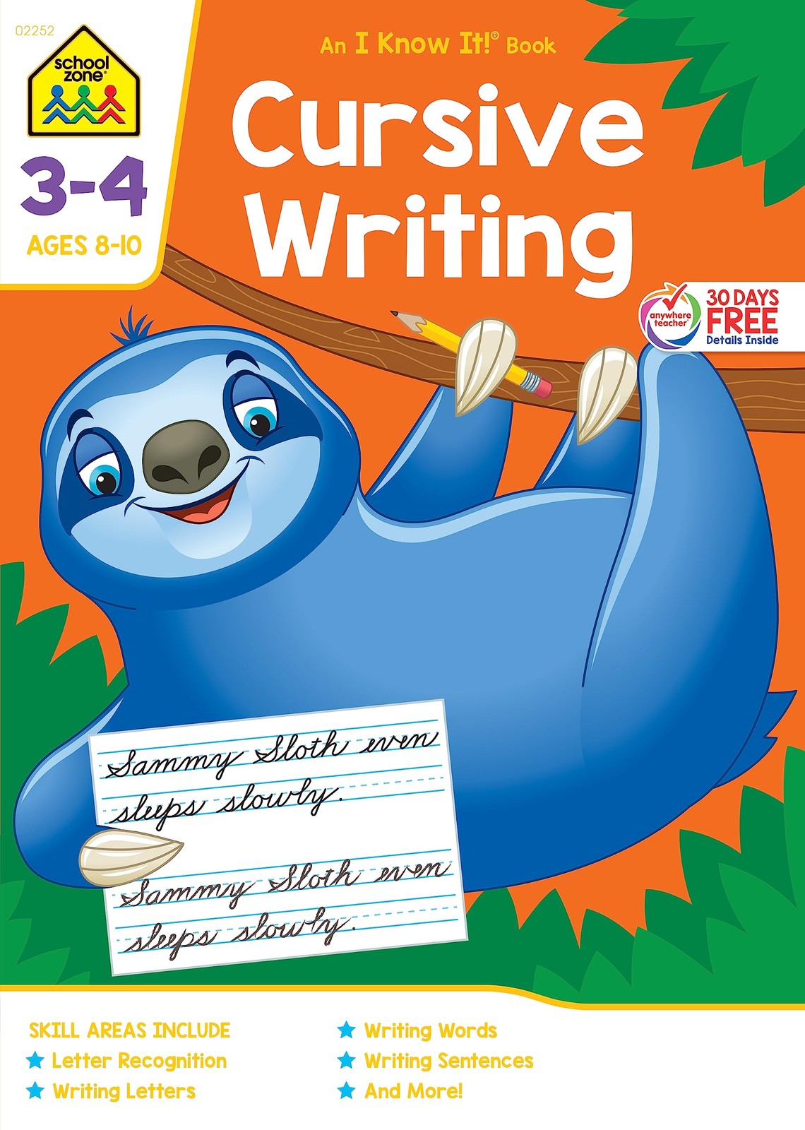 School Zone – Cursive Writing Workbook – 64 Pages, Ages 8 to 10, 3rd Grade, …