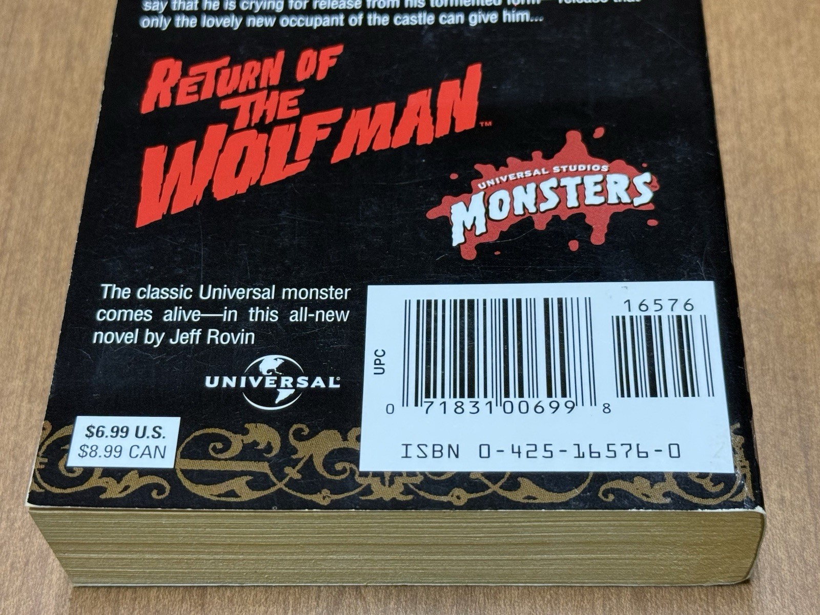 Return of the Wolf Man Jeff Rovin Universal Studios Monsters 1st Print Horror