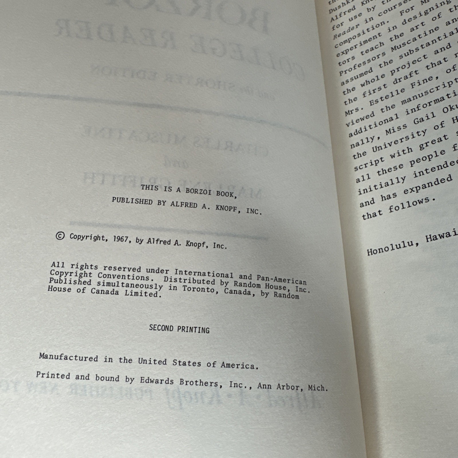 Rhetorical Guide The Borzoi College Reader, Richard L. Larson 1967
