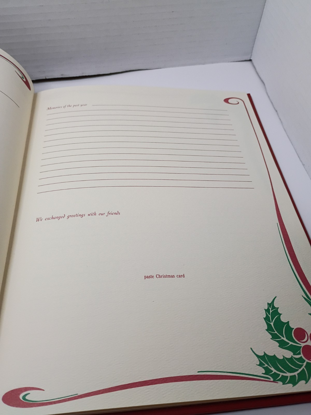 The Family Christmas Book With Box. 1982 Vintage- Unused- Clean Pages- Very Good